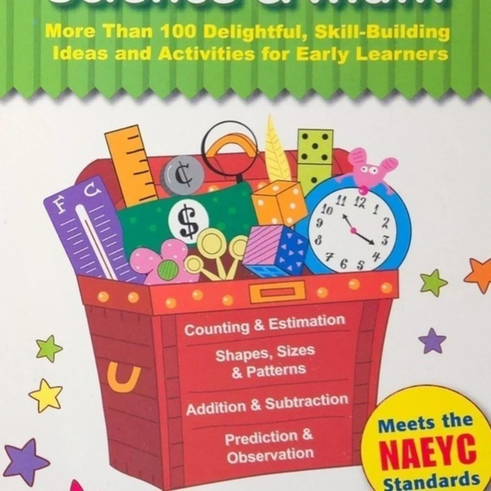 Science & Math Vintage‎ Teaching Activity Books (Set of 2)- Pre-K - Kindergarten